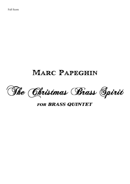 The Christmas Brass Spirit Brass Quintet Sheet Music