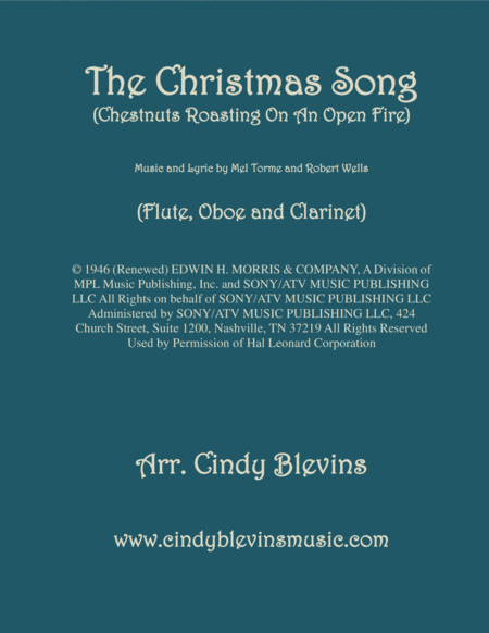 The Christmas Song Chestnuts Roasting On An Open Fire For Flute Oboe And Clarinet Sheet Music