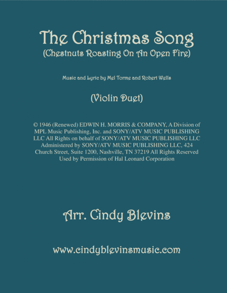 The Christmas Song Chestnuts Roasting On An Open Fire For Violin Duet Sheet Music