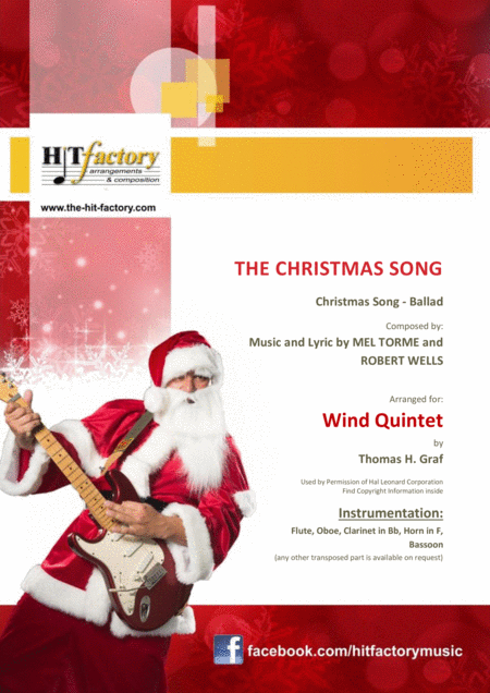 Free Sheet Music The Christmas Song Chestnuts Roasting On An Open Fire Wind Quintet
