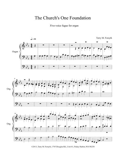 Free Sheet Music The Church One Foundation