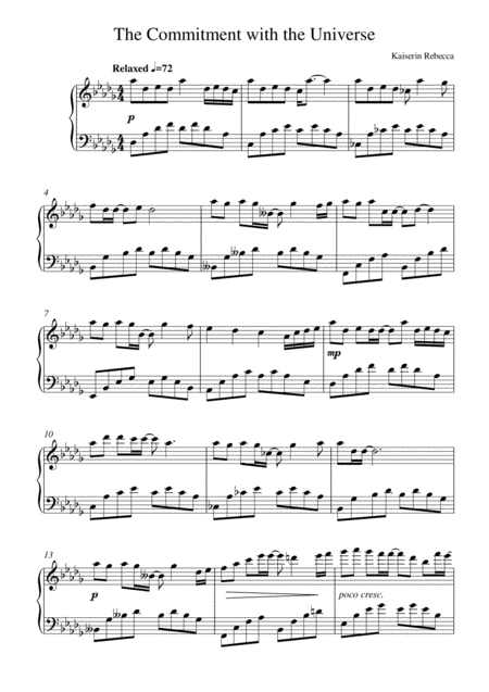 Free Sheet Music The Commitment With The Universe