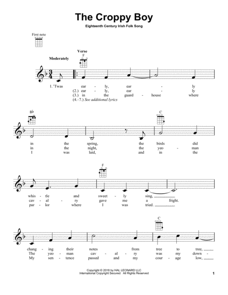 The Croppy Boy Sheet Music