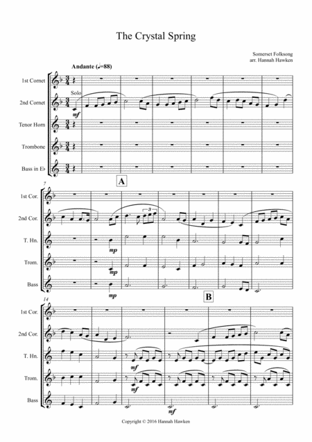 The Crystal Spring Brass Quintet Sheet Music