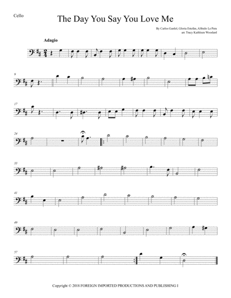 The Day You Say You Love Me String Trio For 2 Violins And Cello Sheet Music