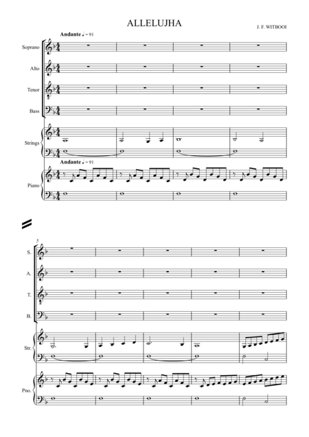 Free Sheet Music The Departed Oratorio Mov 7 Allelujha