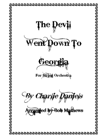 The Devil Went Down To Georgia For String Orchestra Sheet Music