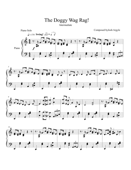 Free Sheet Music The Doggy Wag Rag