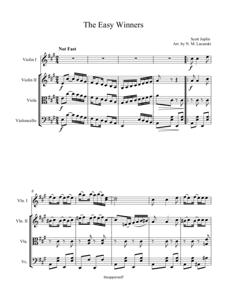 The Easy Winners Sheet Music