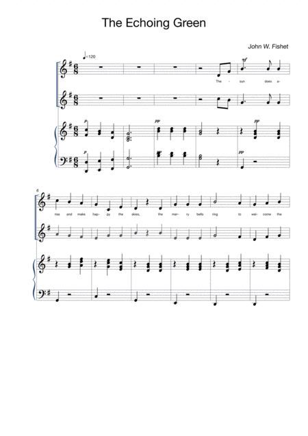 The Echoing Green Sheet Music