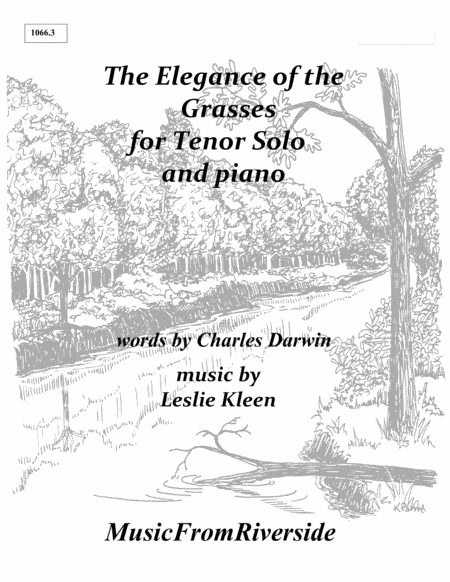 The Elegance Of The Grasses For Tenor Solo And Piano Sheet Music