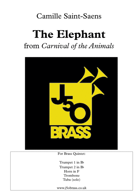 Free Sheet Music The Elephant From Carnival Of The Animals