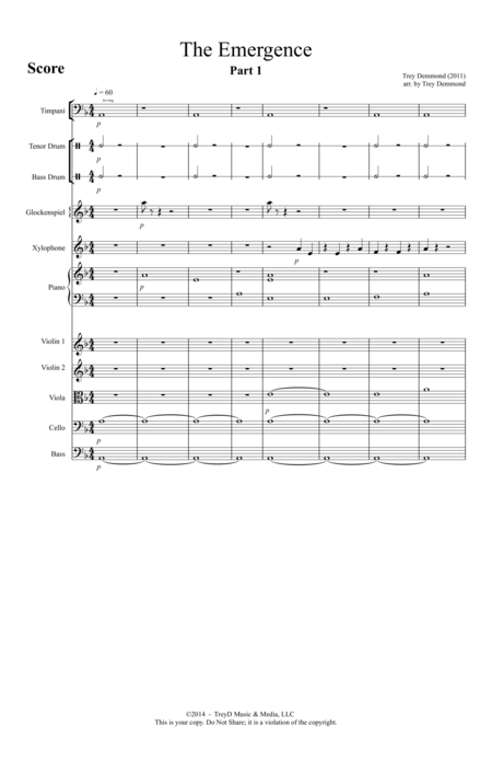 The Emergence Part 1 Sheet Music