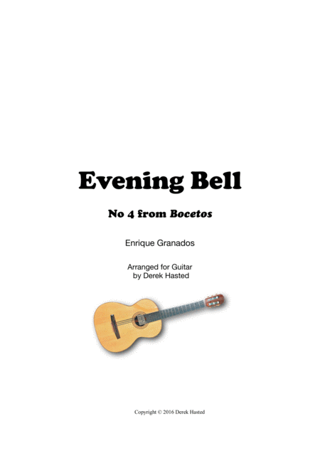 The Evening Bell Granados For Classical Guitar Sheet Music