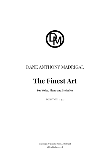 Free Sheet Music The Finest Art