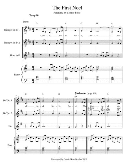 Free Sheet Music The First Noel Brass And Piano