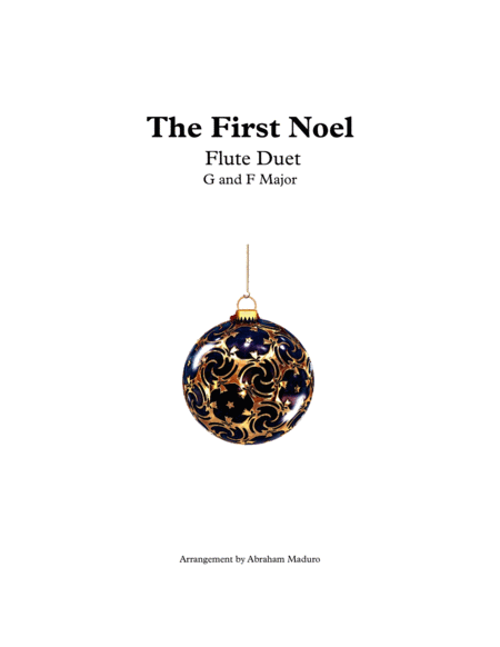 Free Sheet Music The First Noel Flute Duet Two Tonalities Included