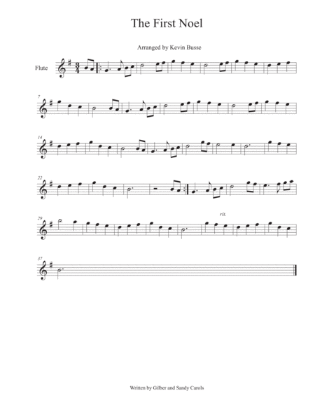 The First Noel Flute Sheet Music