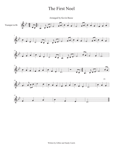 The First Noel Trumpet Sheet Music