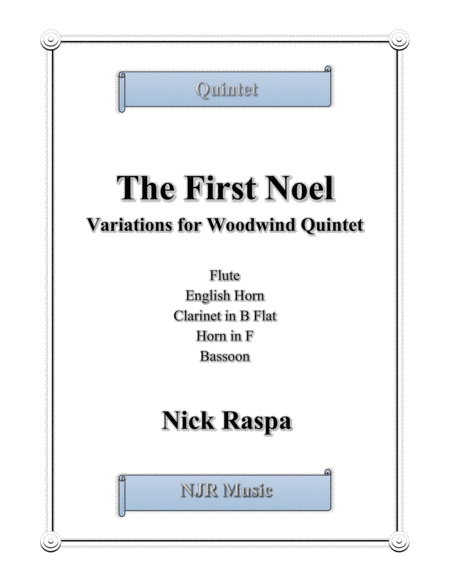 Free Sheet Music The First Noel Variations For Woodwind Quintet Full Set