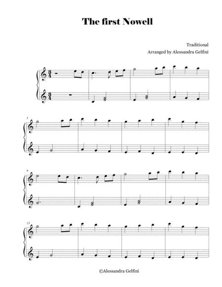 Free Sheet Music The First Nowell Christmas Easy Piano Solo