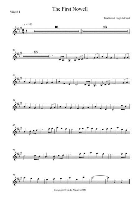 The First Nowell String Quartet Sheet Music