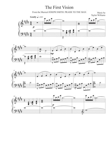 Free Sheet Music The First Vision