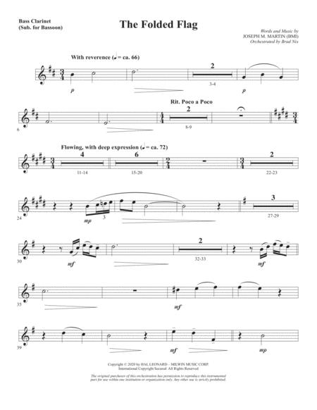 The Folded Flag Bass Clarinet Sub Bassoon Sheet Music