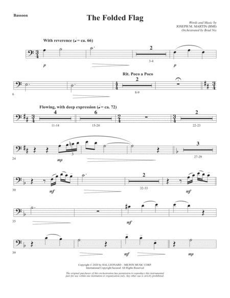 The Folded Flag Bassoon Sheet Music