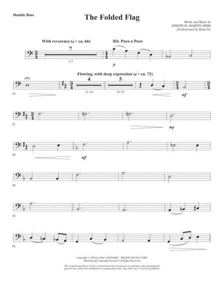 Free Sheet Music The Folded Flag Double Bass