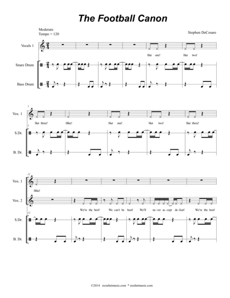 Free Sheet Music The Football Canon