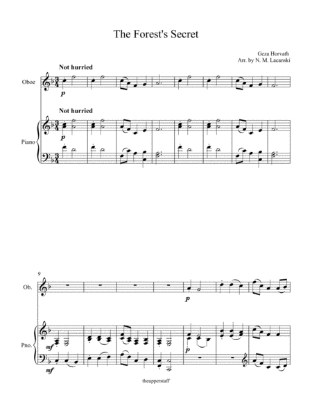 Free Sheet Music The Forests Secret