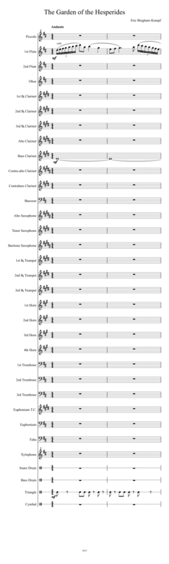 Free Sheet Music The Garden Of The Hesperides