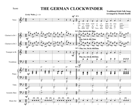 Free Sheet Music The German Clockwinder Oktoberfest Optional Vocal