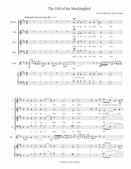 Free Sheet Music The Gift Of The Mockingbird