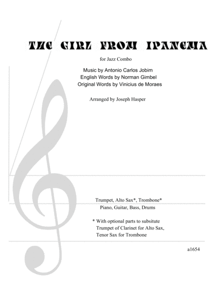 The Girl From Ipanema Flexible Jazz Combo Sheet Music