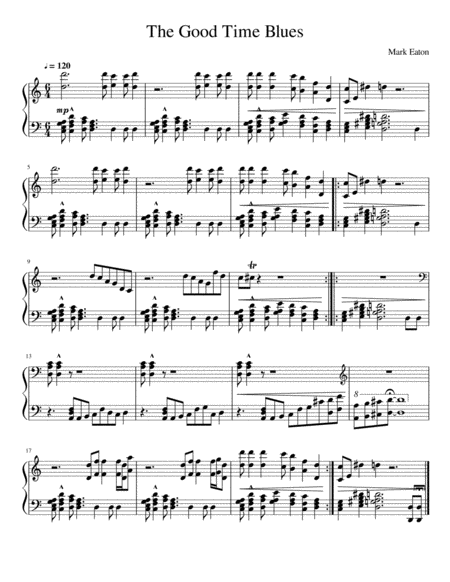 Free Sheet Music The Good Time Blues