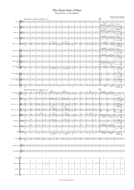 Free Sheet Music The Great Gate Of Kiev For Concert Band