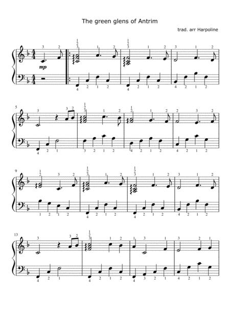 The Green Glens Of Antrim In F Sheet Music