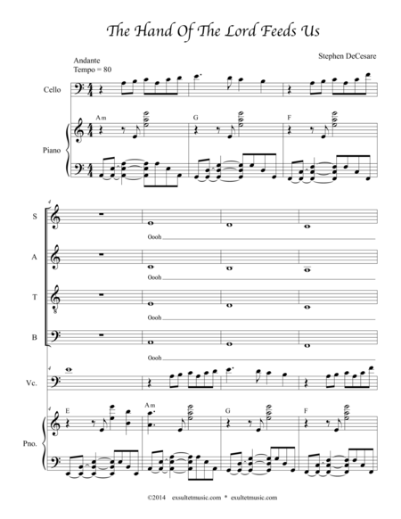 The Hand Of The Lord Sheet Music