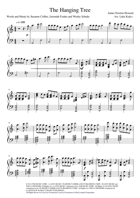 The Hanging Tree Sheet Music