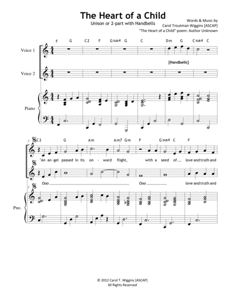 The Heart Of A Child Sheet Music