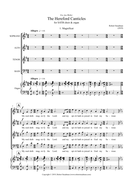 Free Sheet Music The Hereford Canticles