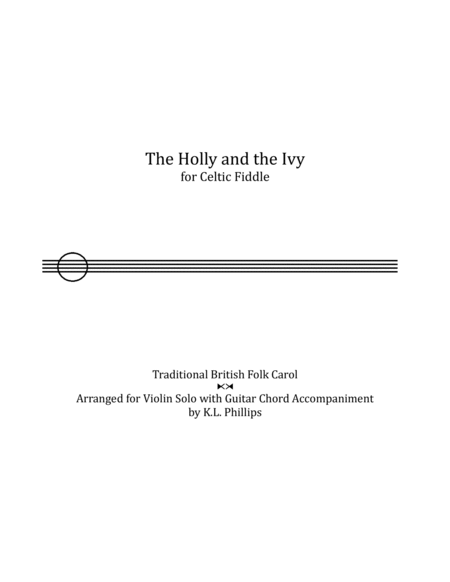 Free Sheet Music The Holly And The Ivy For Celtic Fiddle