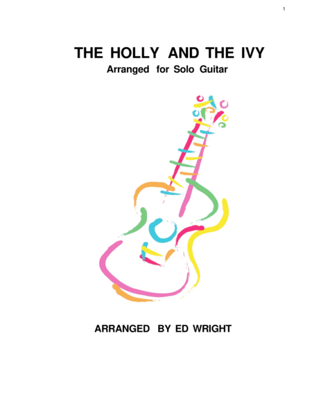 The Holly And The Ivy For Solo Guitar Sheet Music