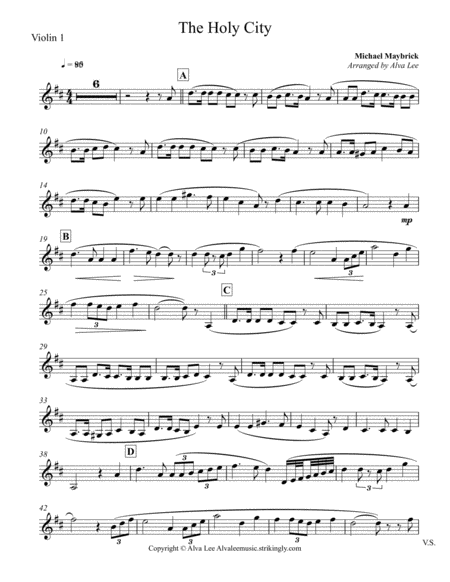 The Holy City Violin Sheet Music