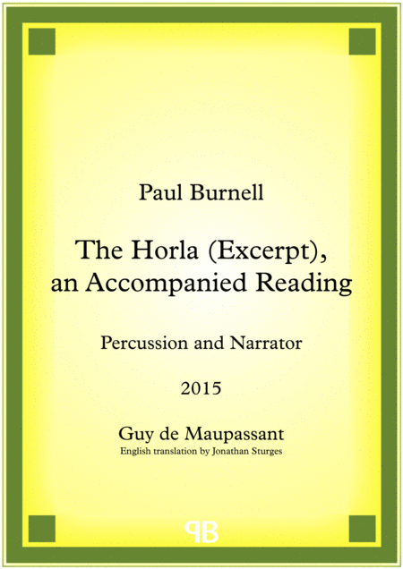 Free Sheet Music The Horla Excerpt An Accompanied Reading