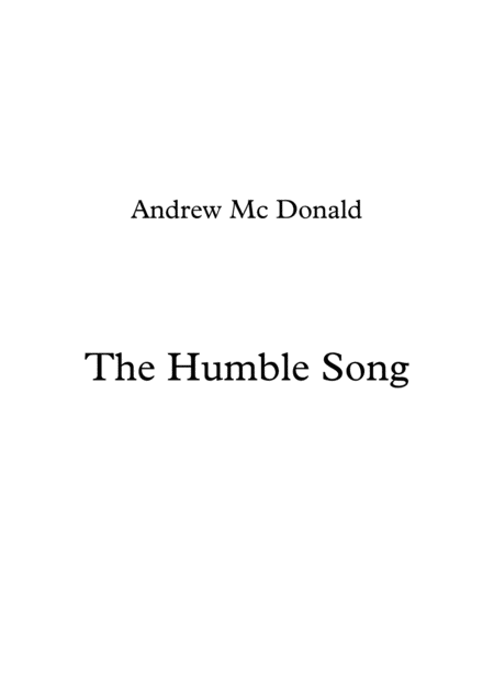 The Humble Song Sheet Music