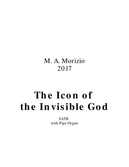 Free Sheet Music The Icon Of The Invisible God Satb Colossians 1 15 20