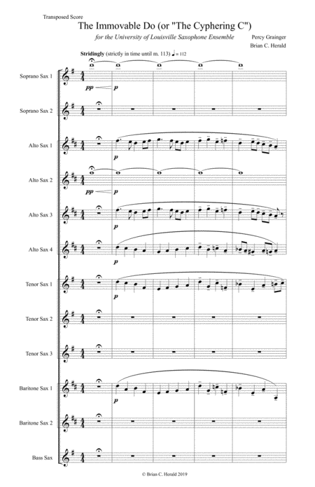 Free Sheet Music The Immovable Do For Saxophone Ensemble